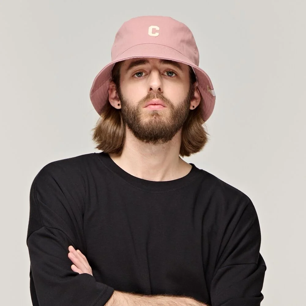 CB LOGO ROUND BUCKET HAT (PINK)