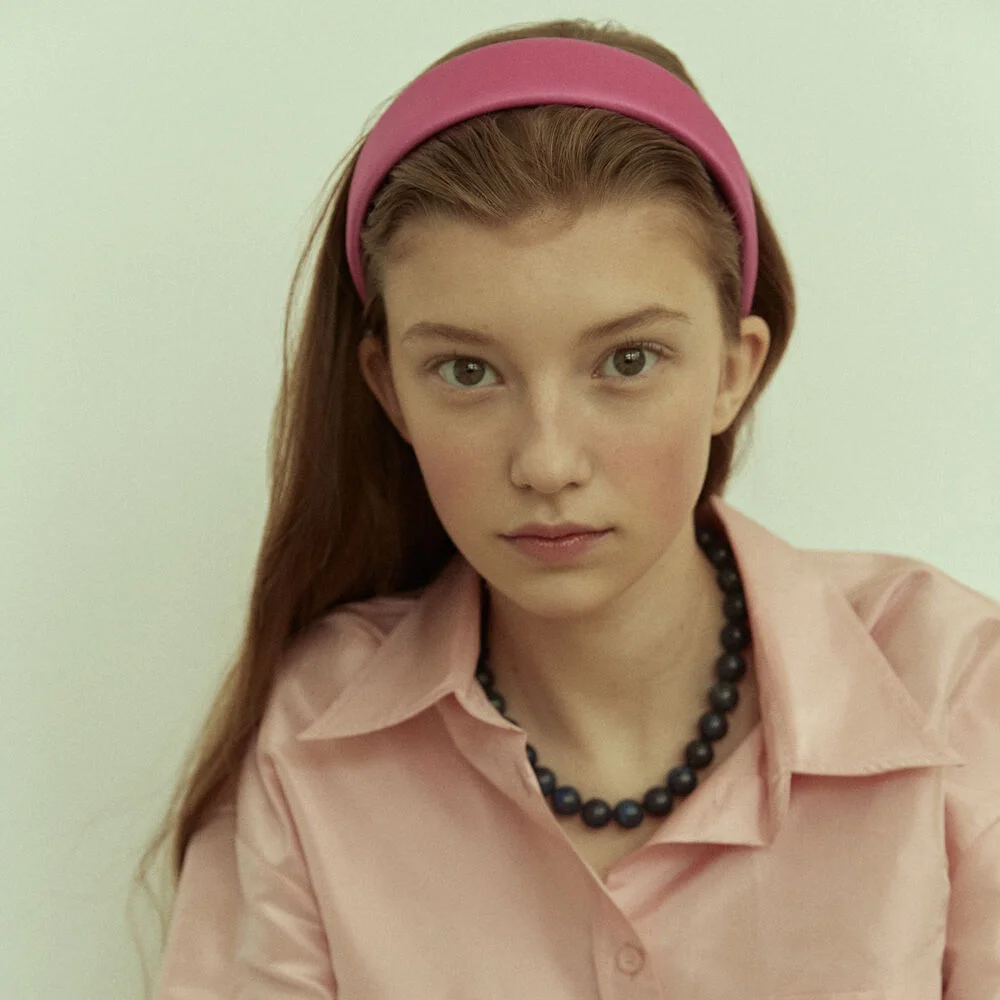 Magenta Pink Satin Headband