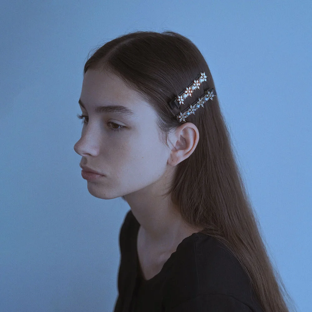 Glittering Flower Crystal Hairpin