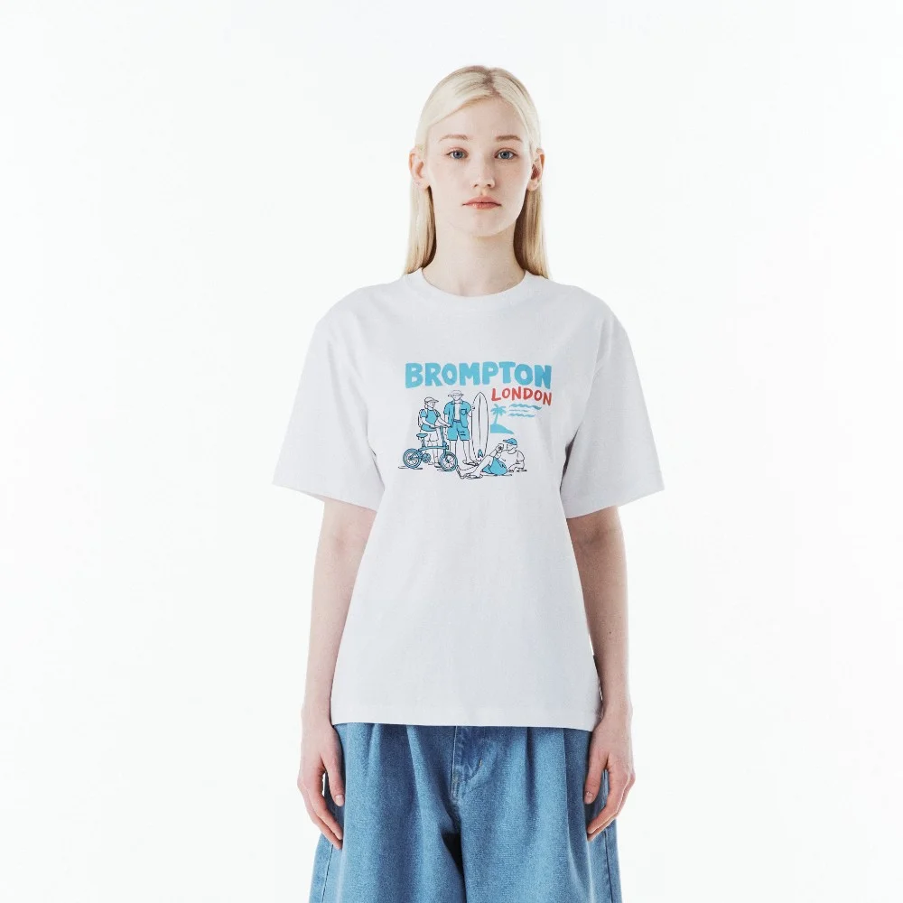 (EXCLUSIVE) SURFING GRAPHIC T-SHIRT - WHITE (P263UTS903)