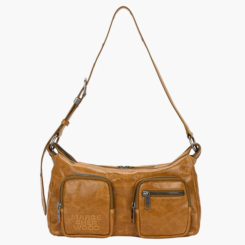 OUTPOCKET HOBO_soft camel pull-up crinkle