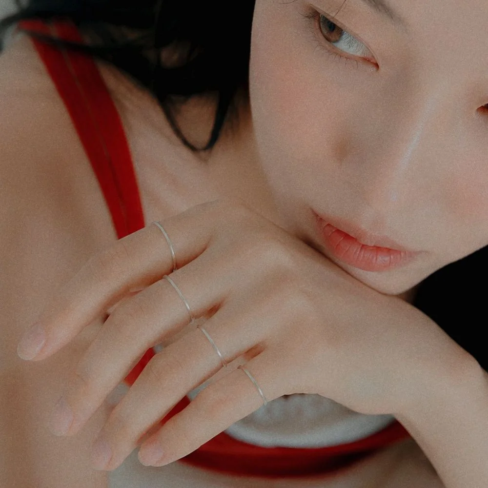 Matte scratch slim ring / 啞光 刮花 修身 戒指