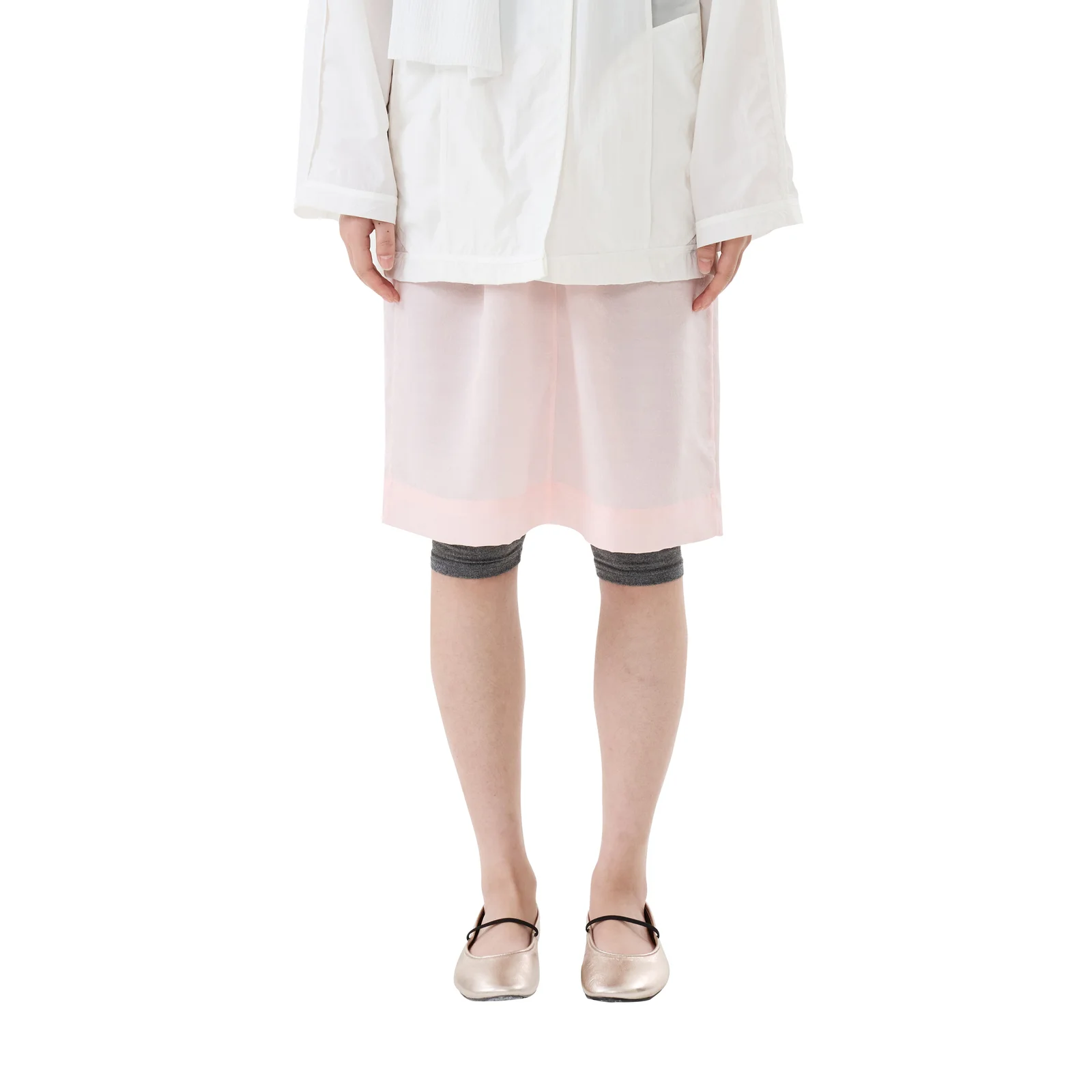 ELASTIC MIDI SKIRT (PINK)