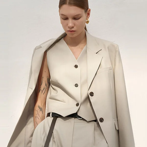 MARON TAILORED SET-UP VEST(VT-0255)