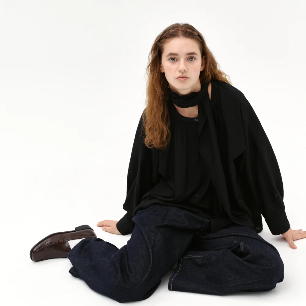 Esther Scarf Blouse_black