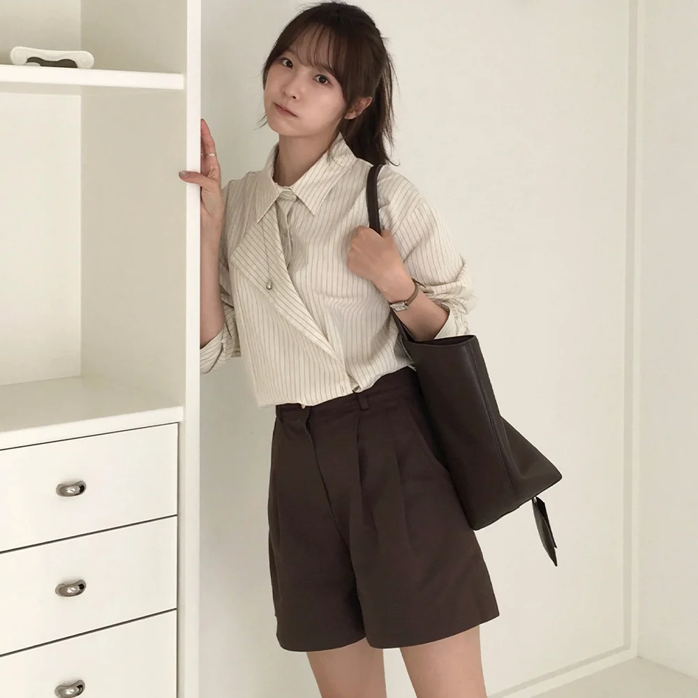 Classic Two turk cotton short pants_Brown