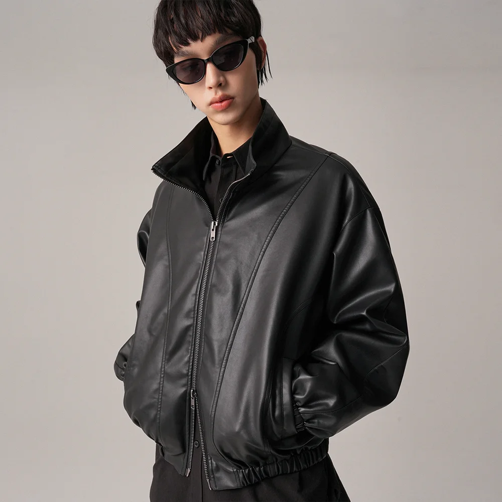 Fake Sheepskin Jacket BLACK