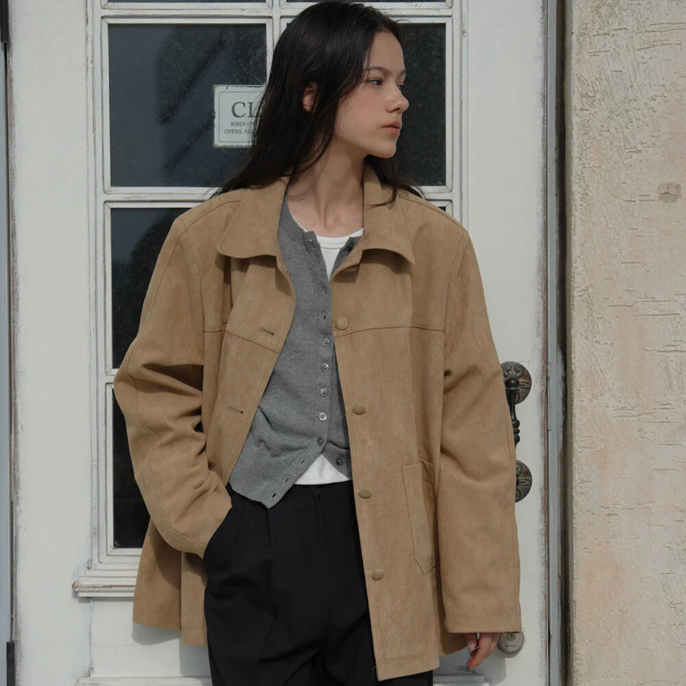 Suede Single Half Jacket
