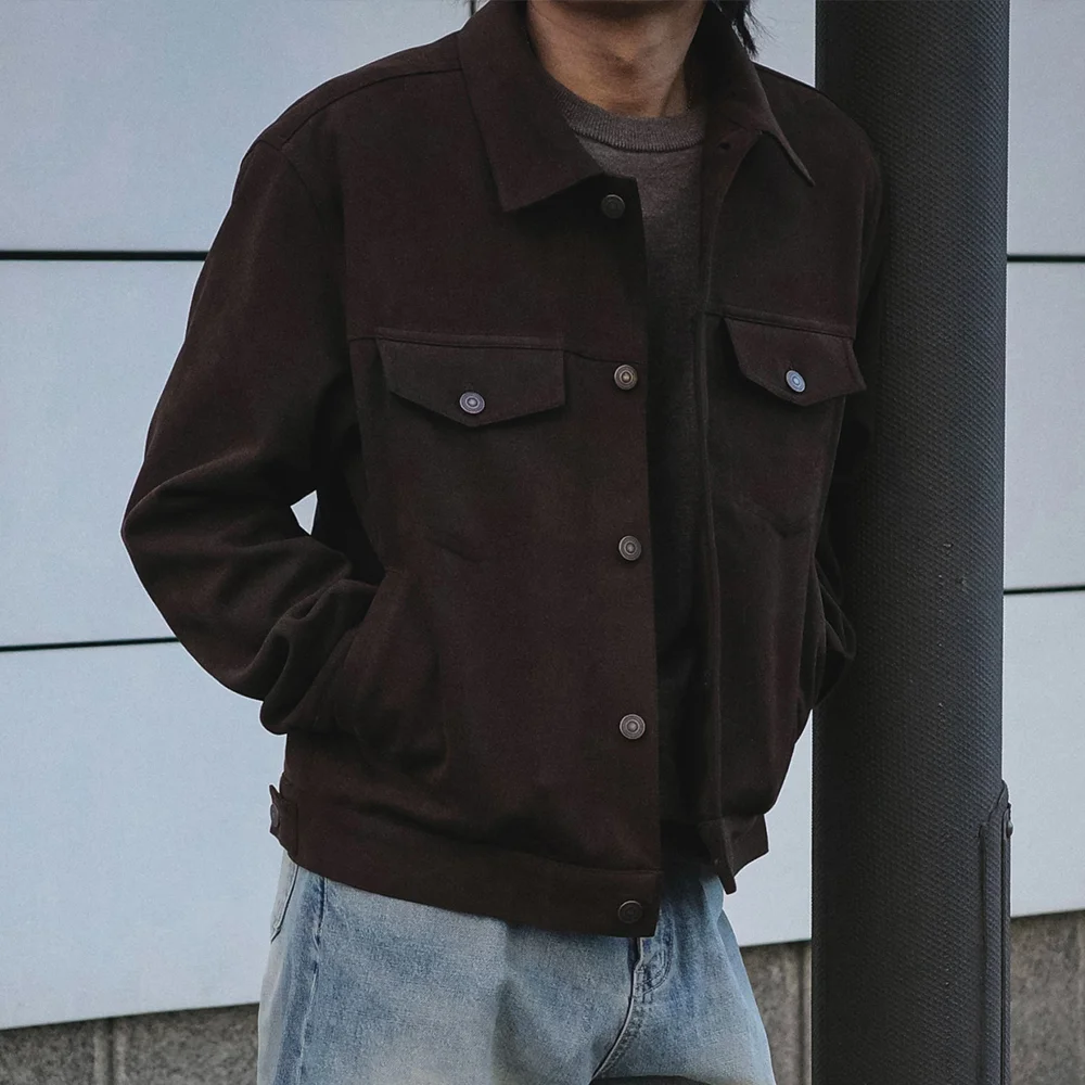 FAKE SUEDE TRUCKER JACKET