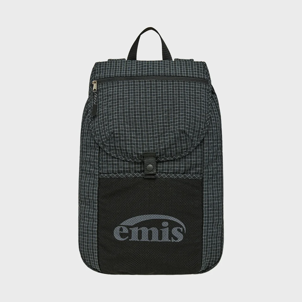 PACKABLE CHECK BACKPACK-BLACK