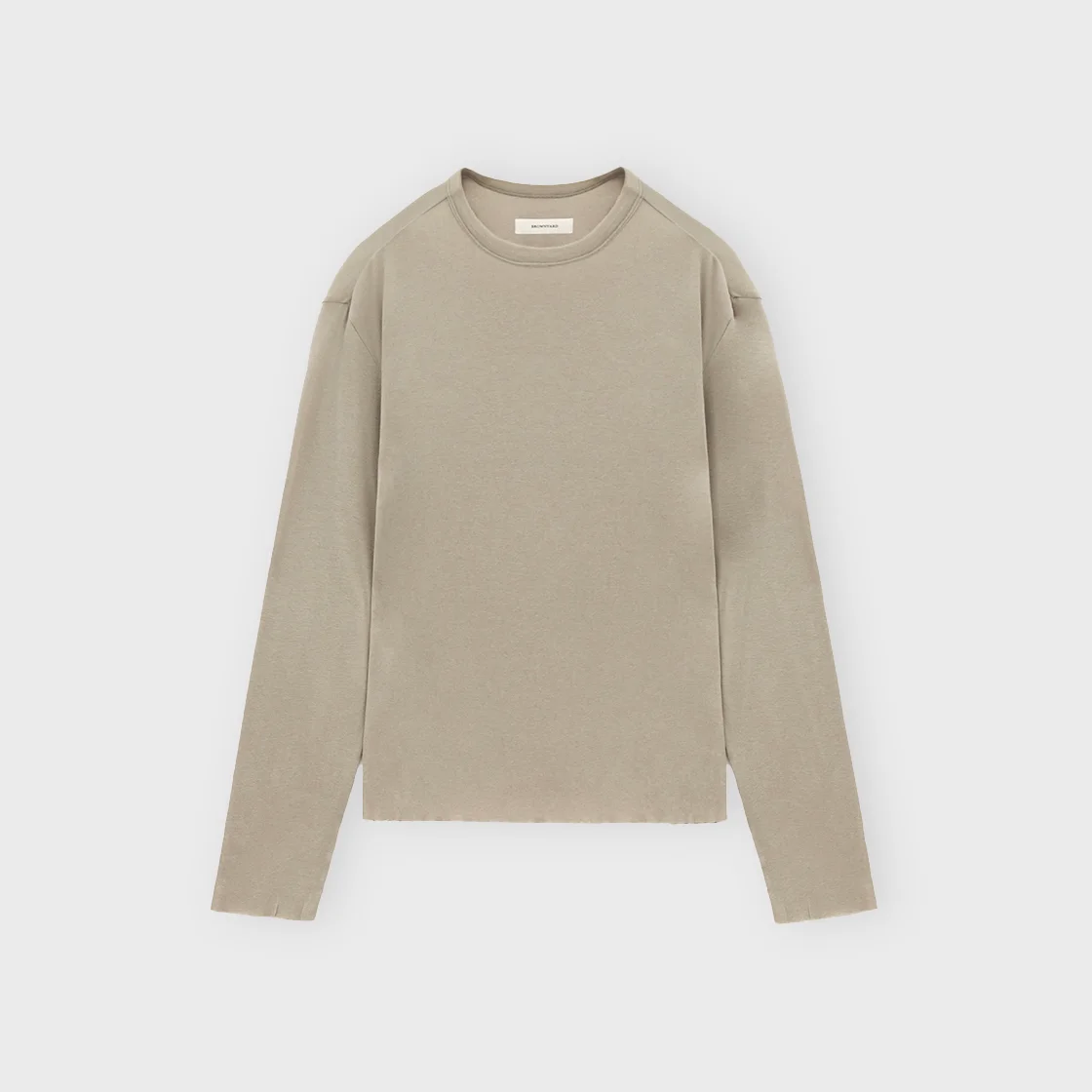Cashmere Cut Off Long Sleeve, Beige