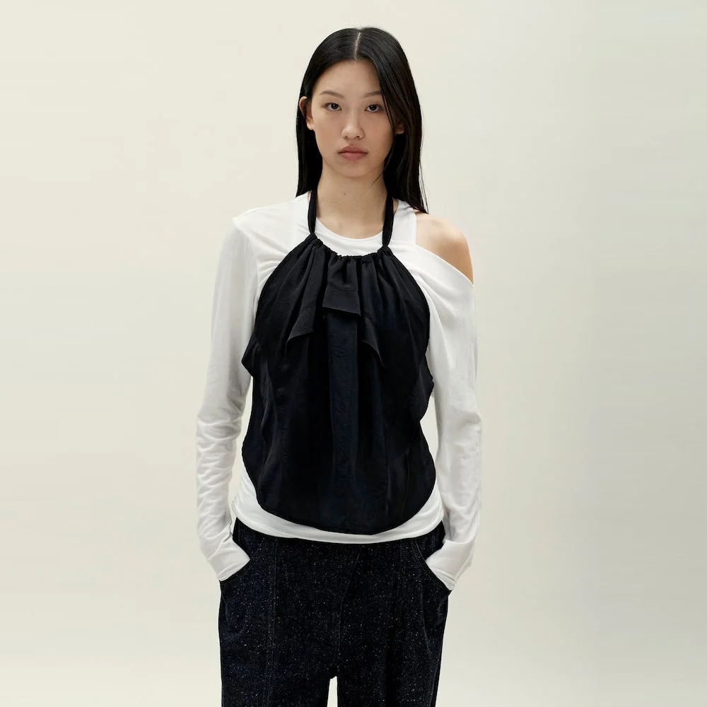 Tulip Layering Top Black (AG5764A025)