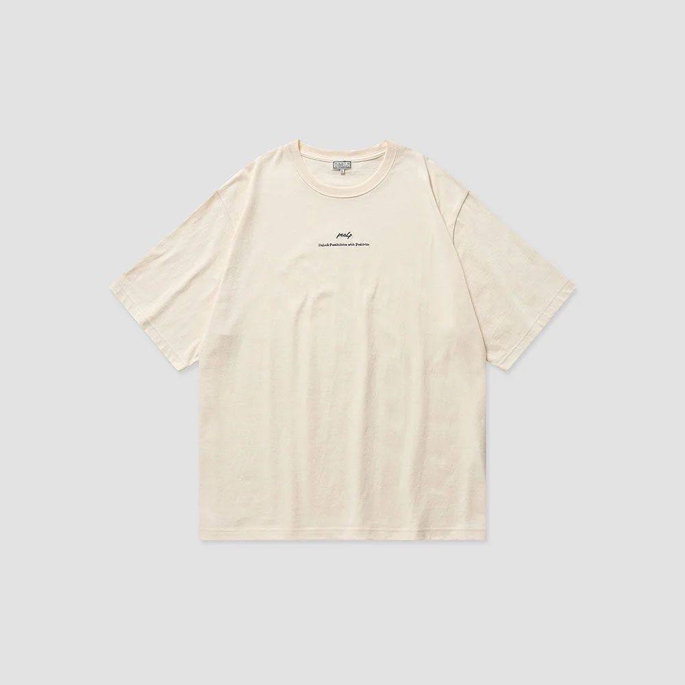 Slogan Over T-Shirt (Cream)