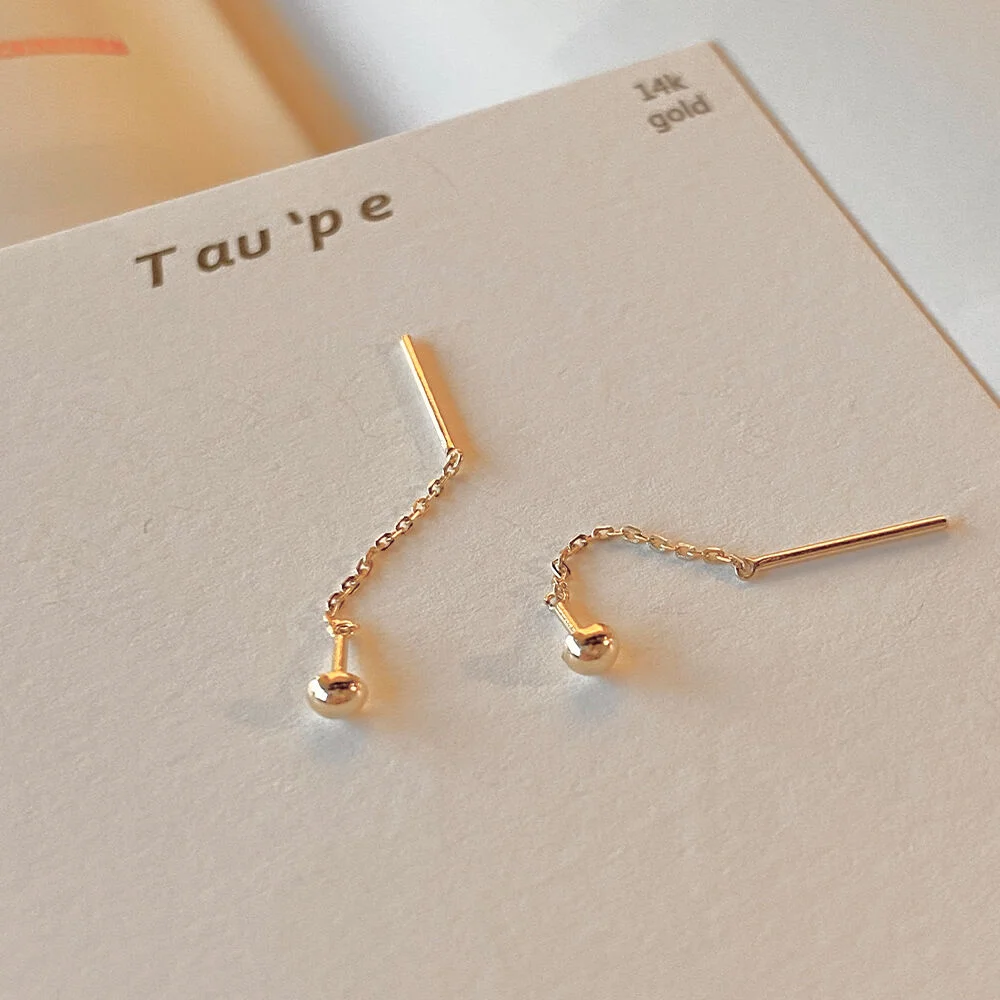 14k gold BOL 垂墜環