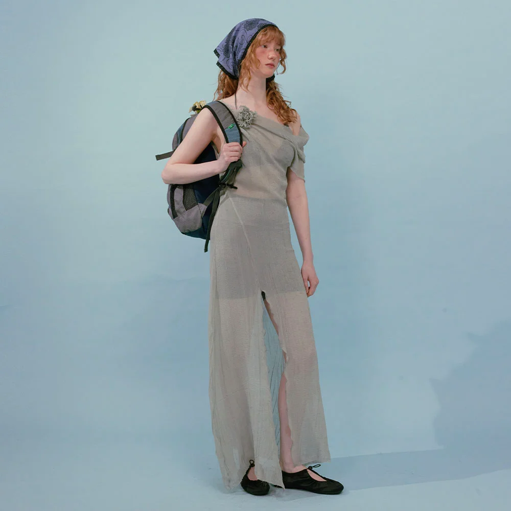 Wave Sheer Dress (Mint)