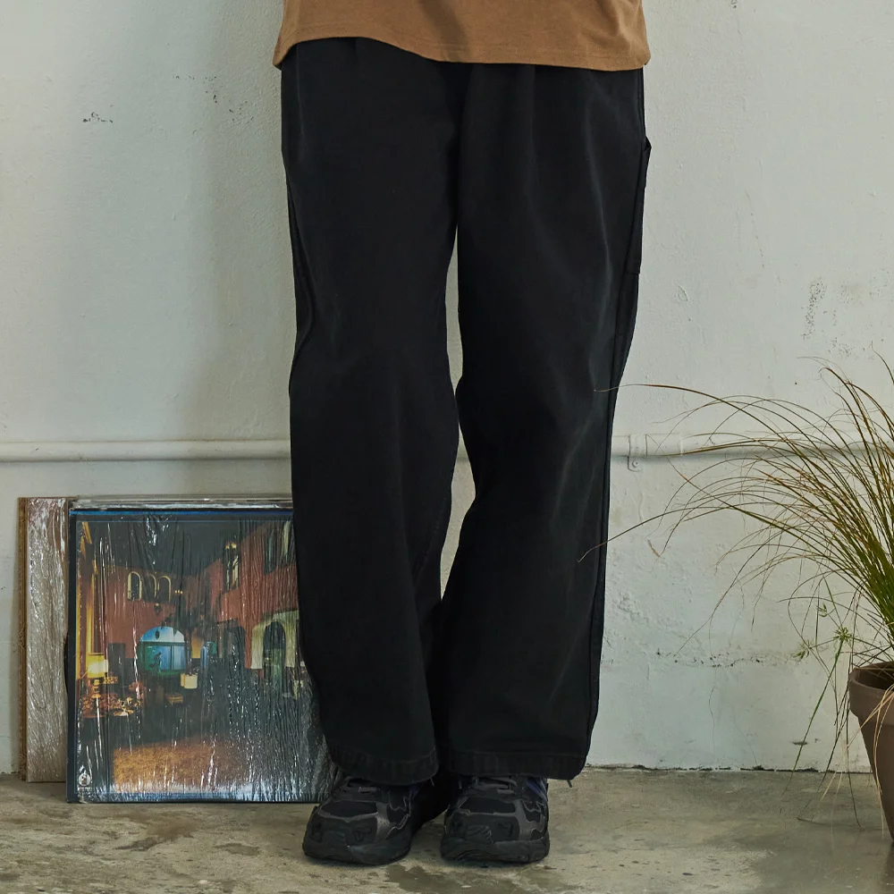 TWO TUCK WIDE KATION PANTS (BLACK)