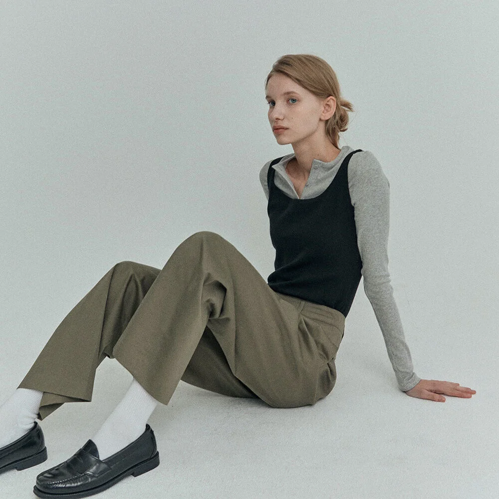 Notting henley neck T-shirt (Gray)