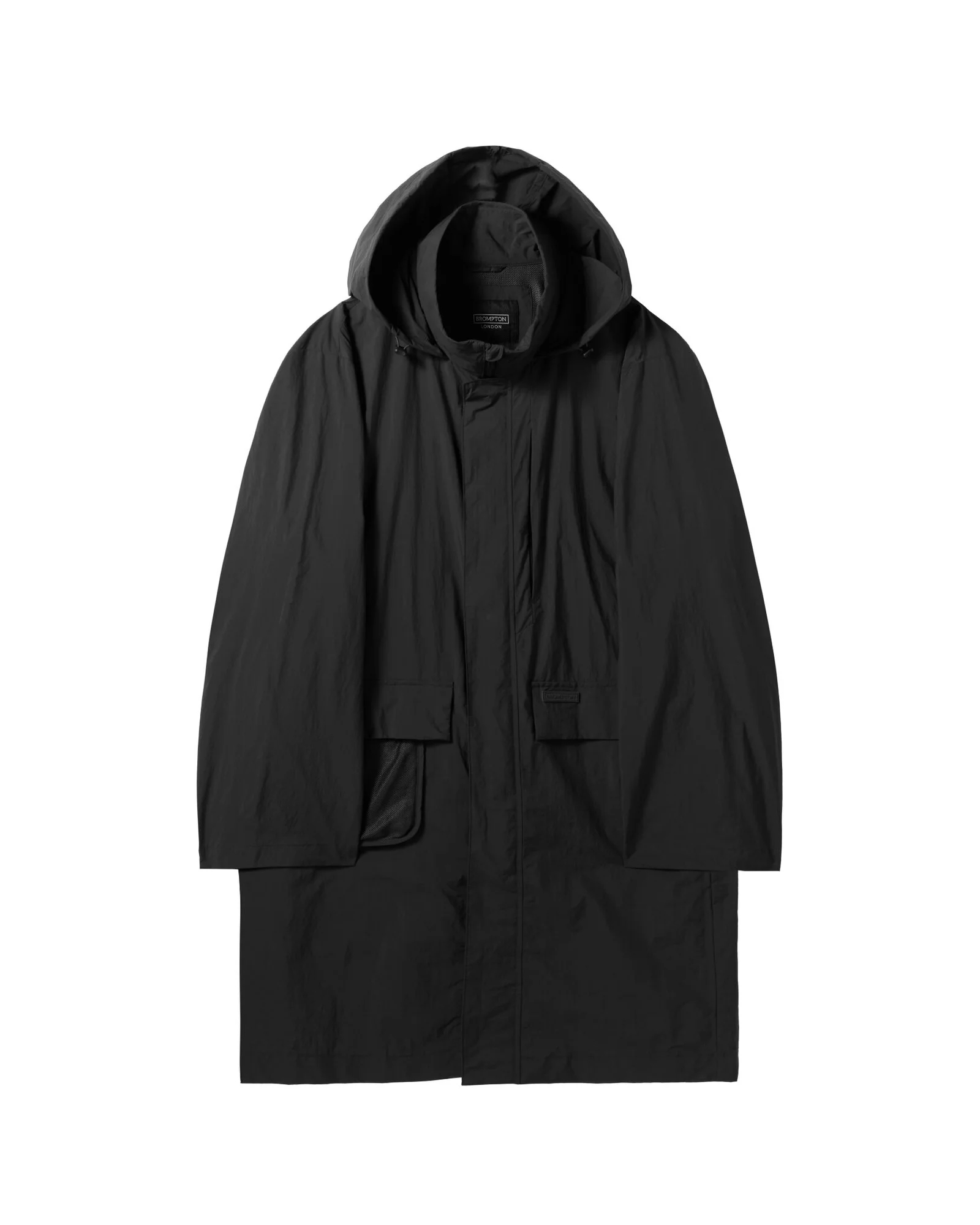 RECYCLE NYLON FIELD COAT - BLACK (P241UCT103)