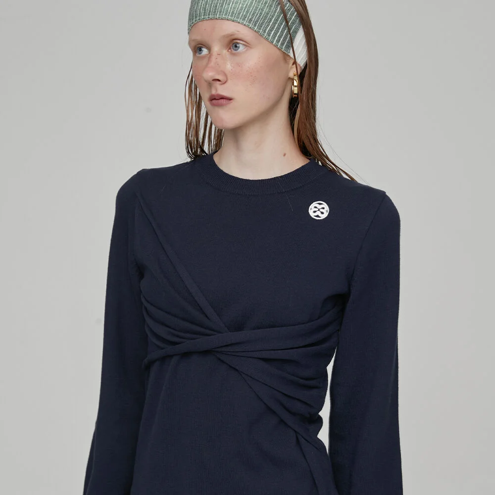 TWIST PULLOVER - NAVY