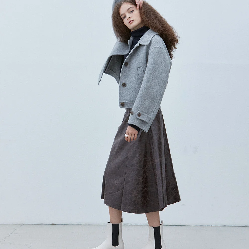 APOLLON_HANDMADE CROPPED JACKET_GREY