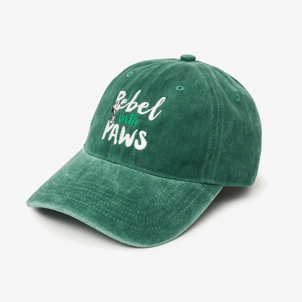 Rebel 史努比 石洗 水洗 棒球帽 (GREEN)
