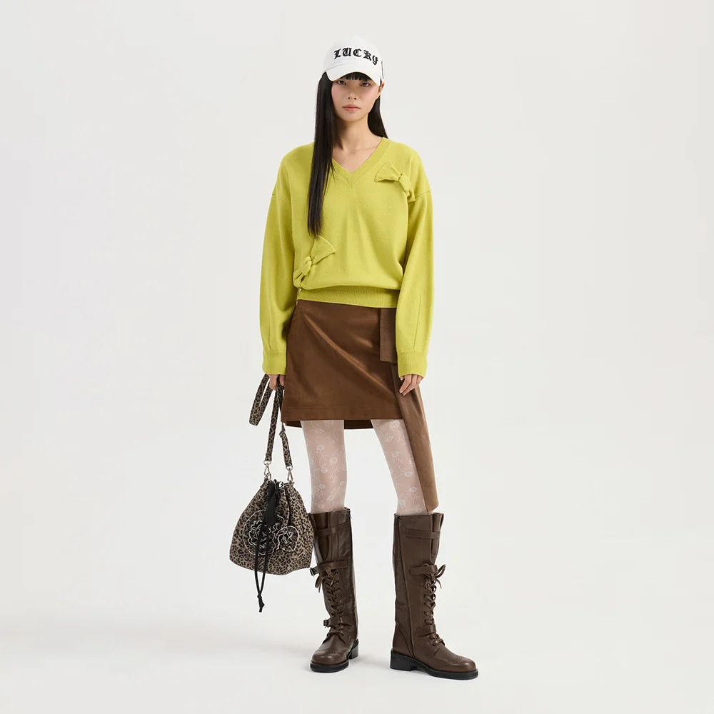 Ambo Ribbon Knit Pullover (lime) LFWAW25220LIM