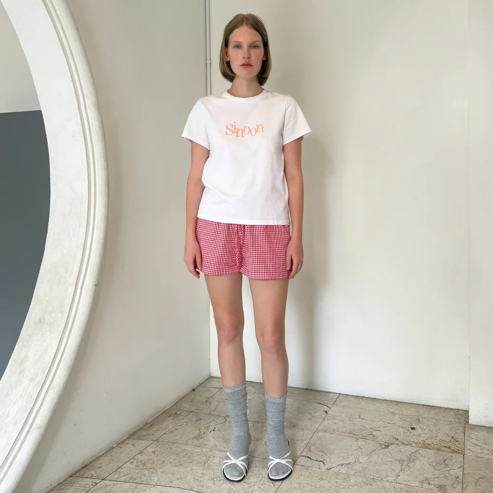 Basic Point Label Shorts (Red)