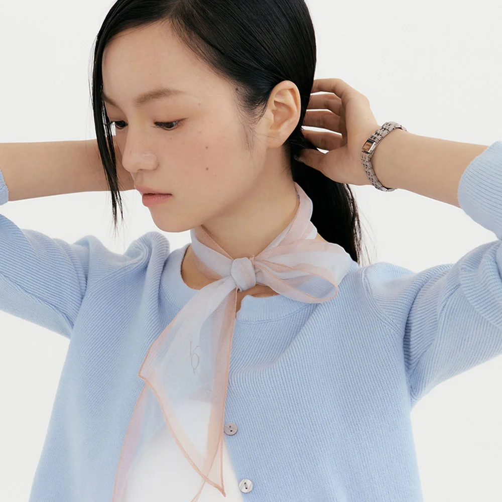 Silk Organza Aura Scarf - Cloud Mocha