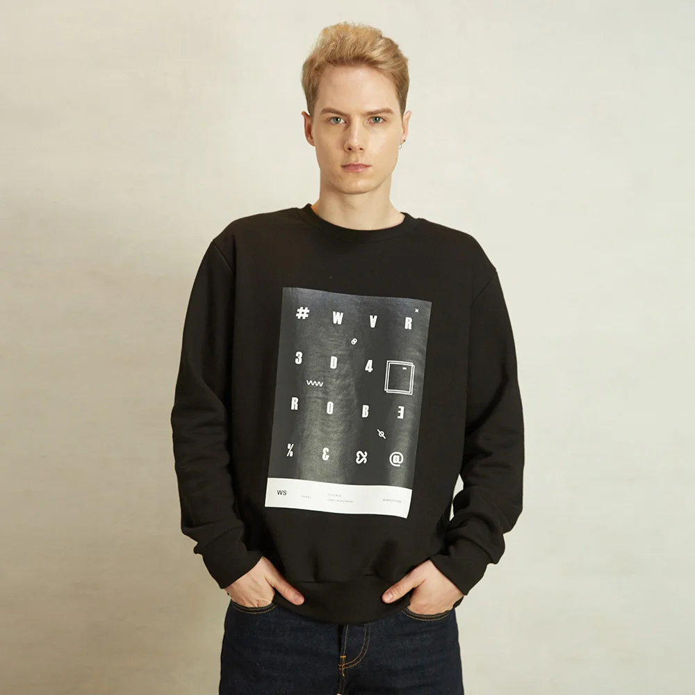 HIDDEN LOGO SWEATSHIRT_MAN_BLACK