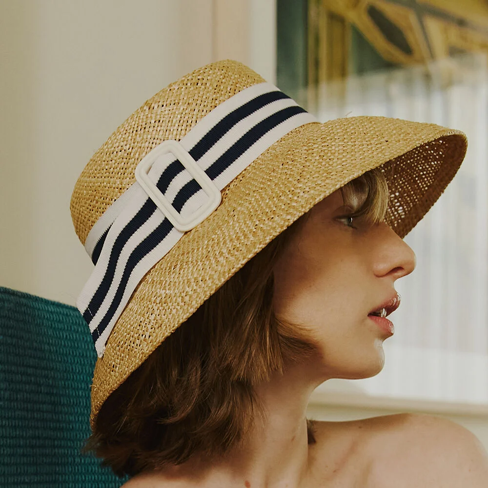 raffia buckle beach hat