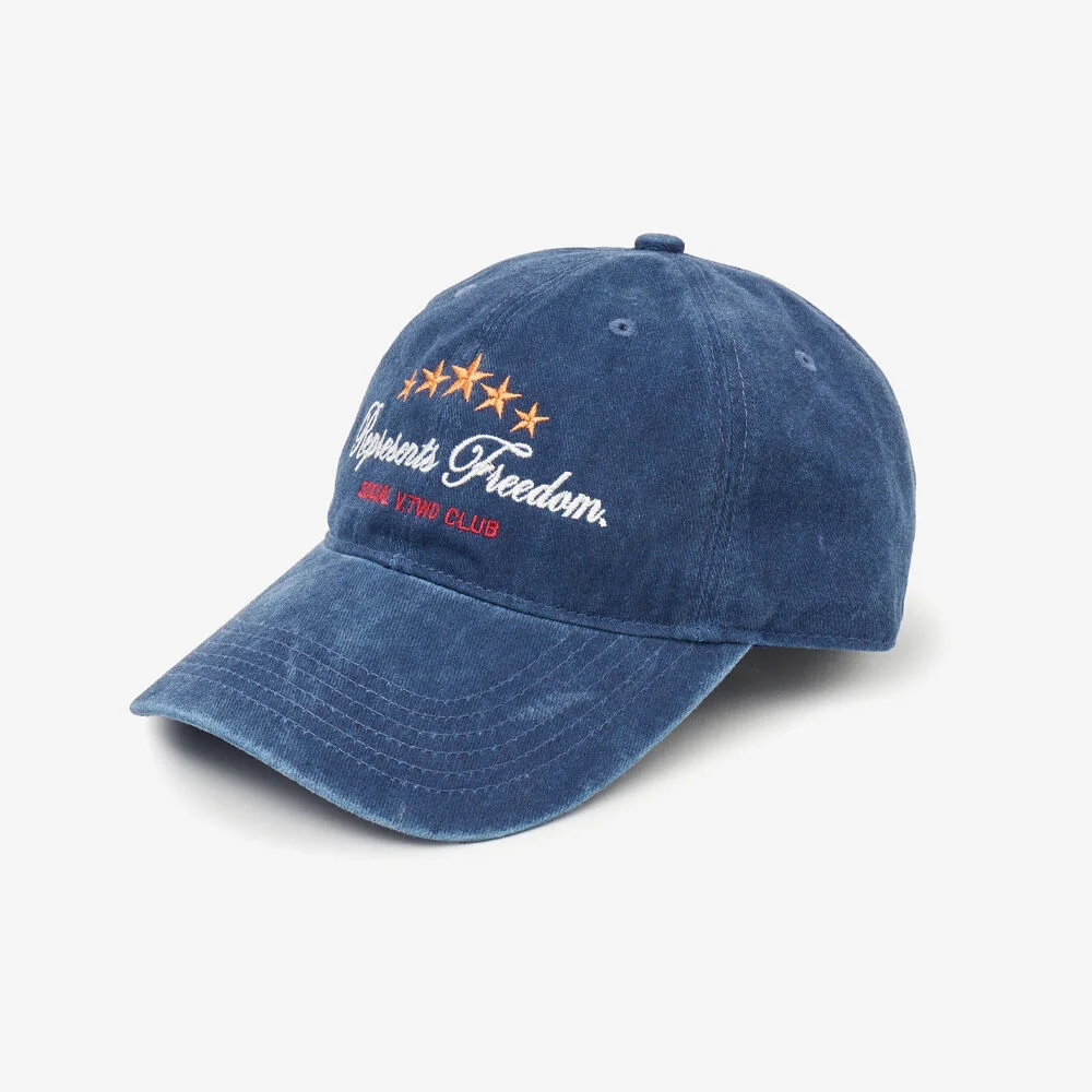 星星 石洗 水洗 棒球帽 (NAVY)