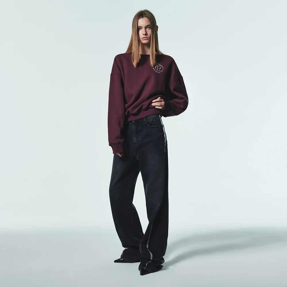 CURVED DYING JEANS