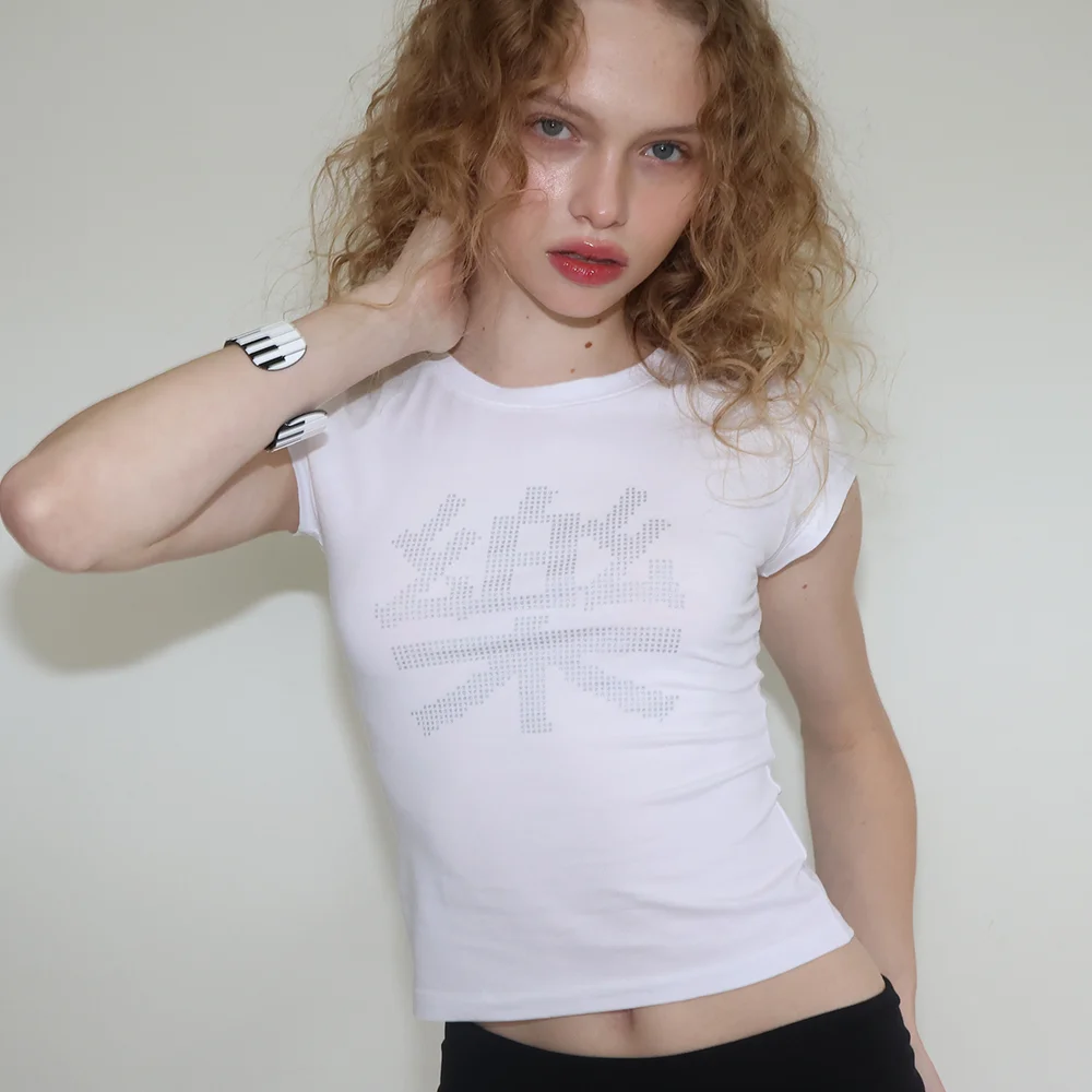 ROCK PIXEL SLIM TOP_WHITE