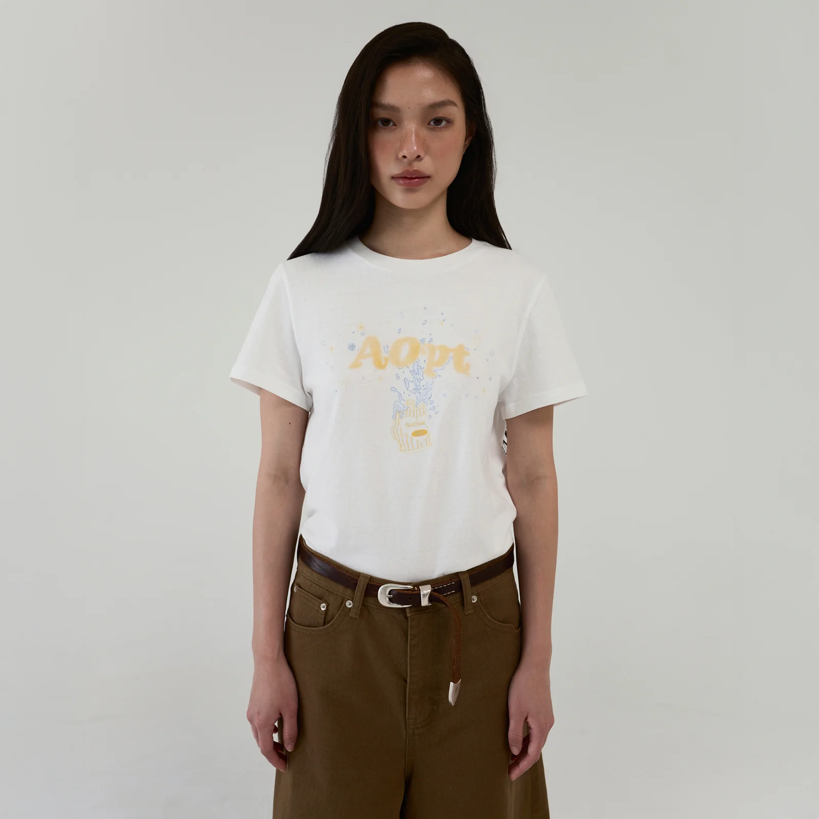 BUBBLY FIZZ UP T-SHIRT - YELLOW