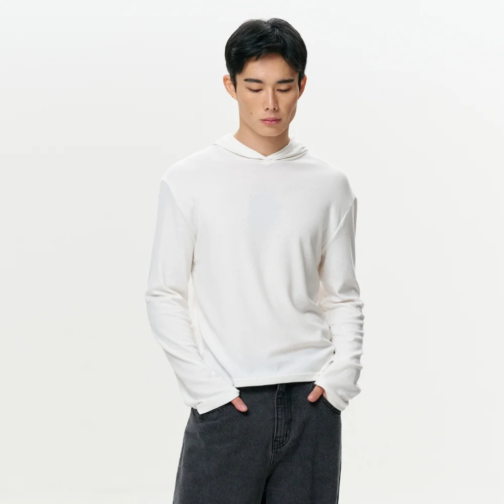 MEN ERA JERSEY HOODED TOP - IVORY