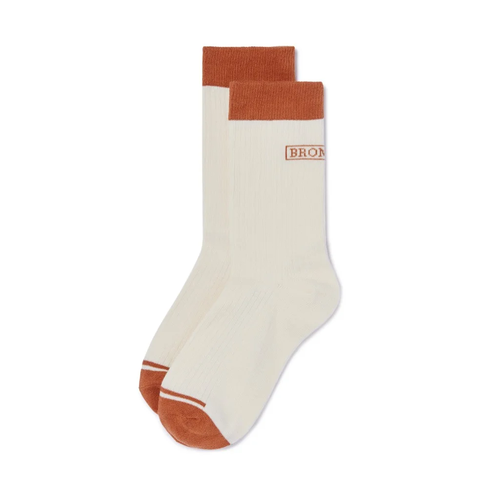 BROMPTON LOGO SOCKS - IVORY (P245ASO205)