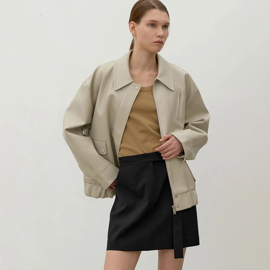 ESSENTIAL TODD SET-UP MINI SKIRT(SK-4889)