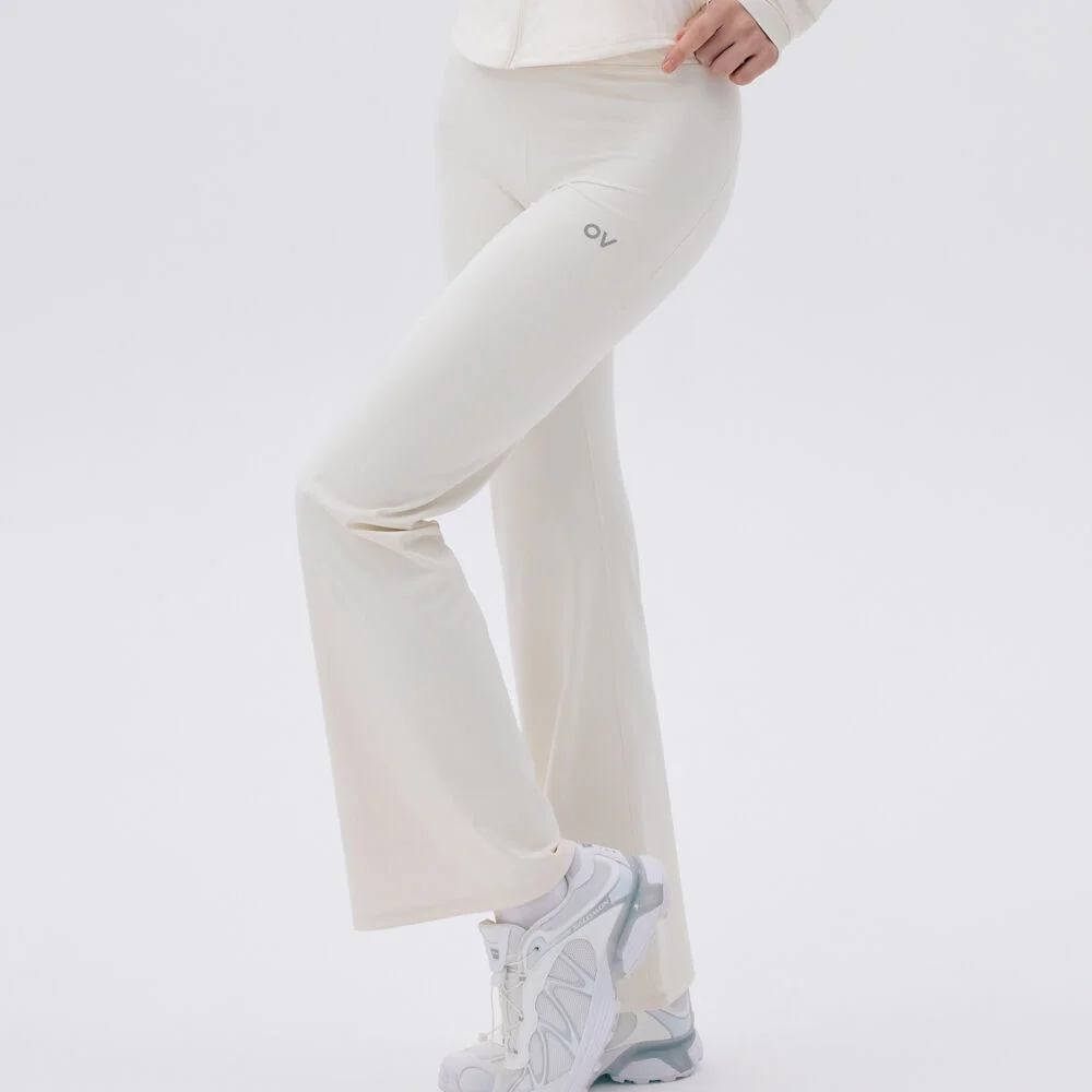 (W)Technol-OV COMFY FLEX FLARE LEGGINGS (CREAM)
