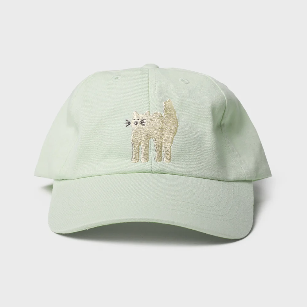 Wake Up Cat 棒球帽 - 薄荷色
