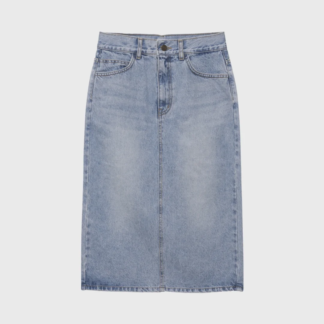 Blue denim skirt (blue)