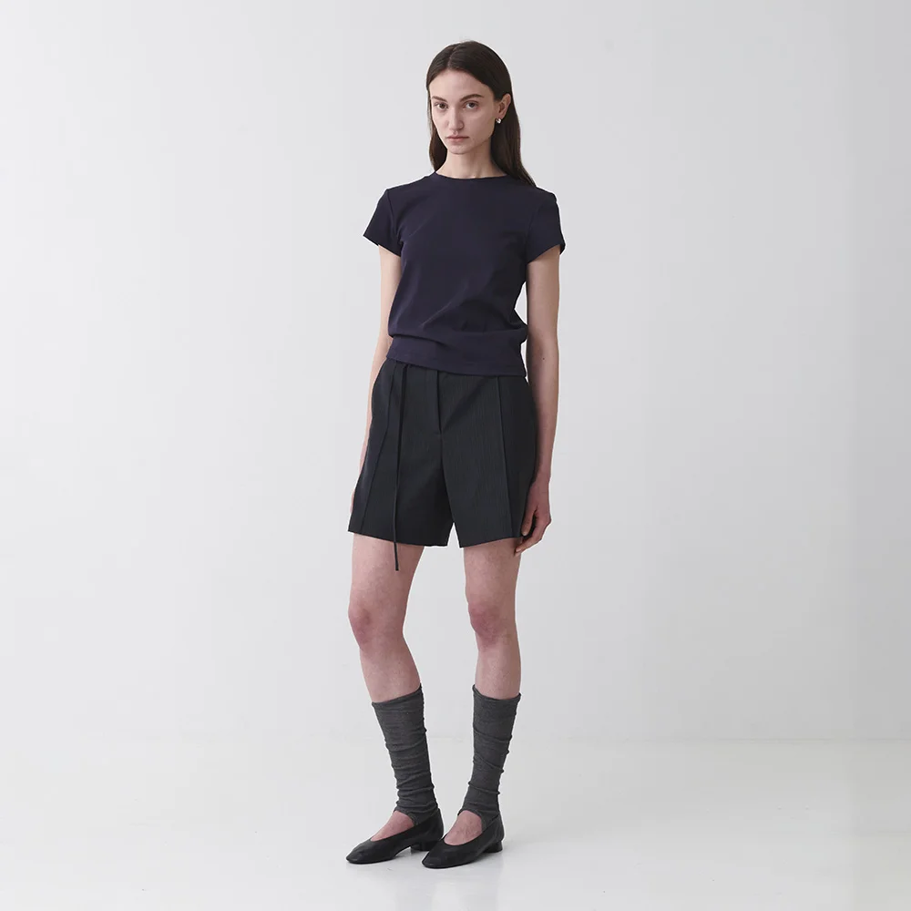 Belted Pintuck Shorts SW5ML207_2color