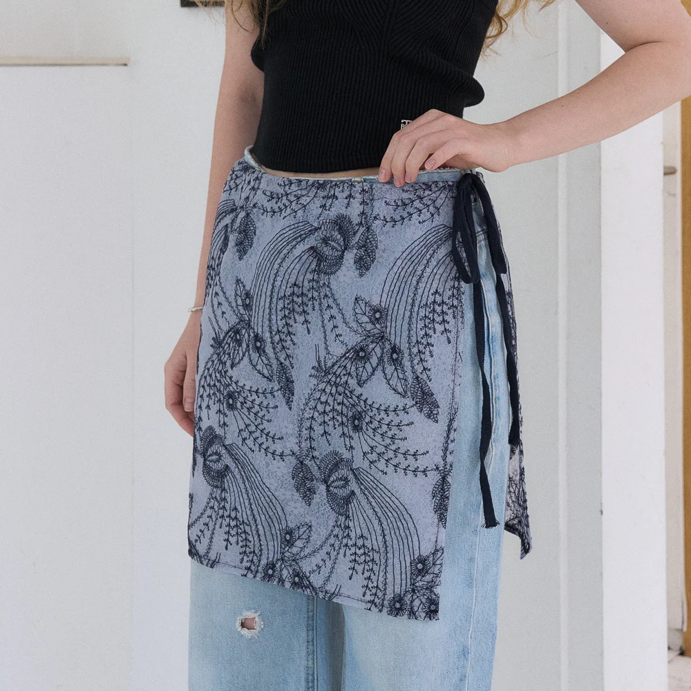 Botanical Layered Wrap Scarf_2 Color