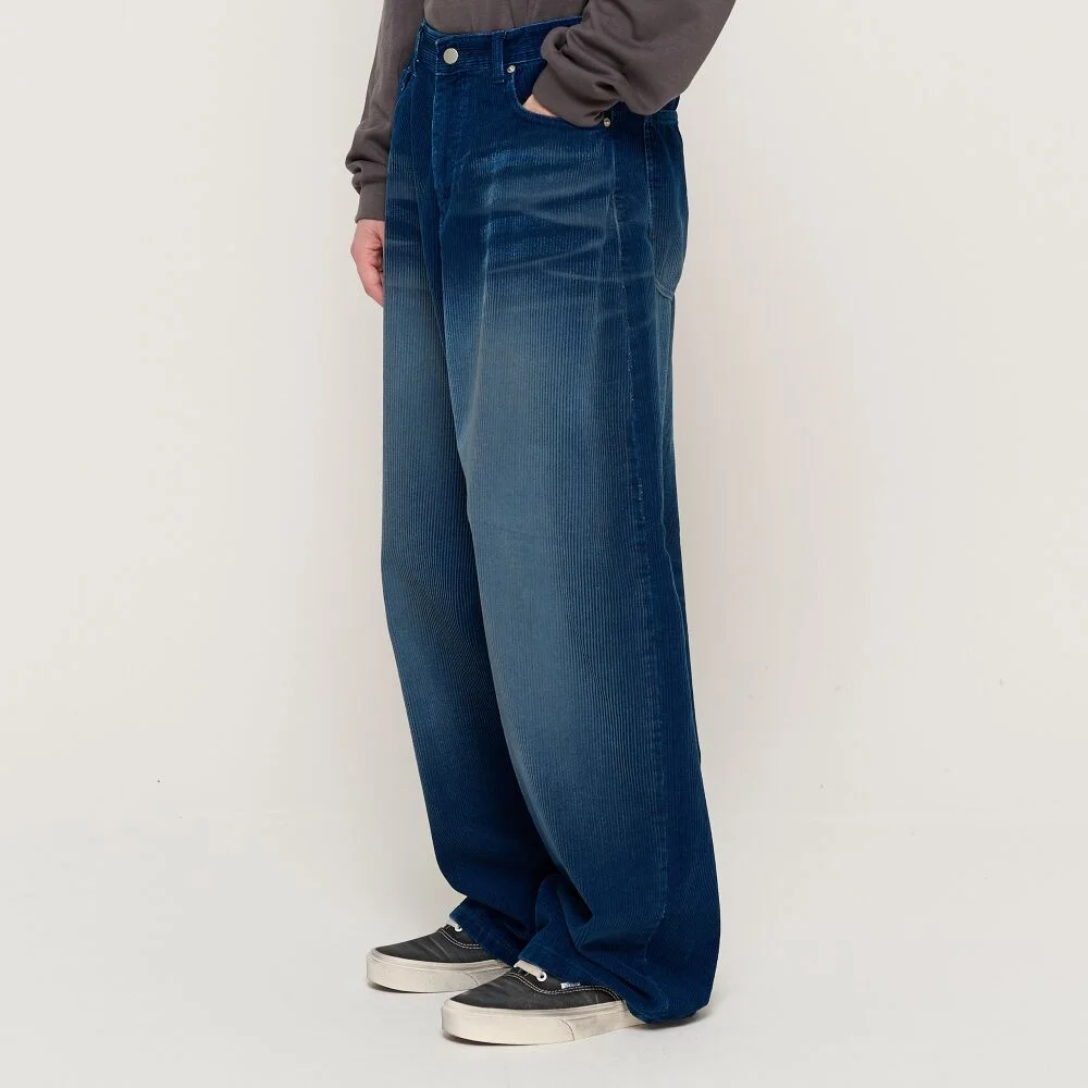 WASHED CORDUROY BALLOON PANTS (NAVY)