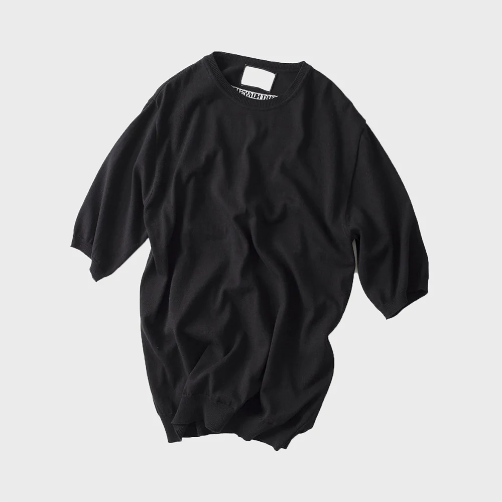 BIRTHDAYSUIT : Back Logo Modal R.Neck Knit (Black)