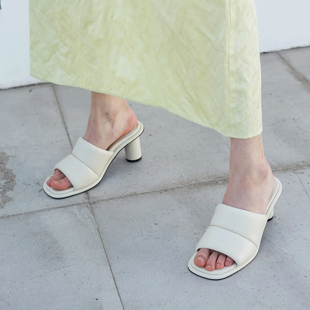 Laila Sandals Leather Ivory