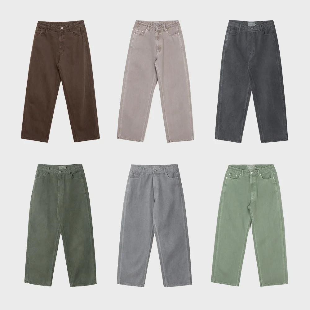 WIDE DYEING DENIM PANTS(6 COLOR)