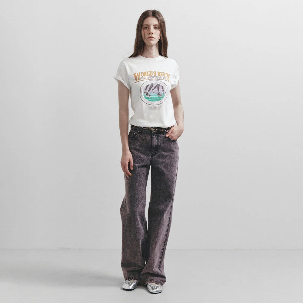 Purple Colored Denim Pants in Purple VJ5SL404-82