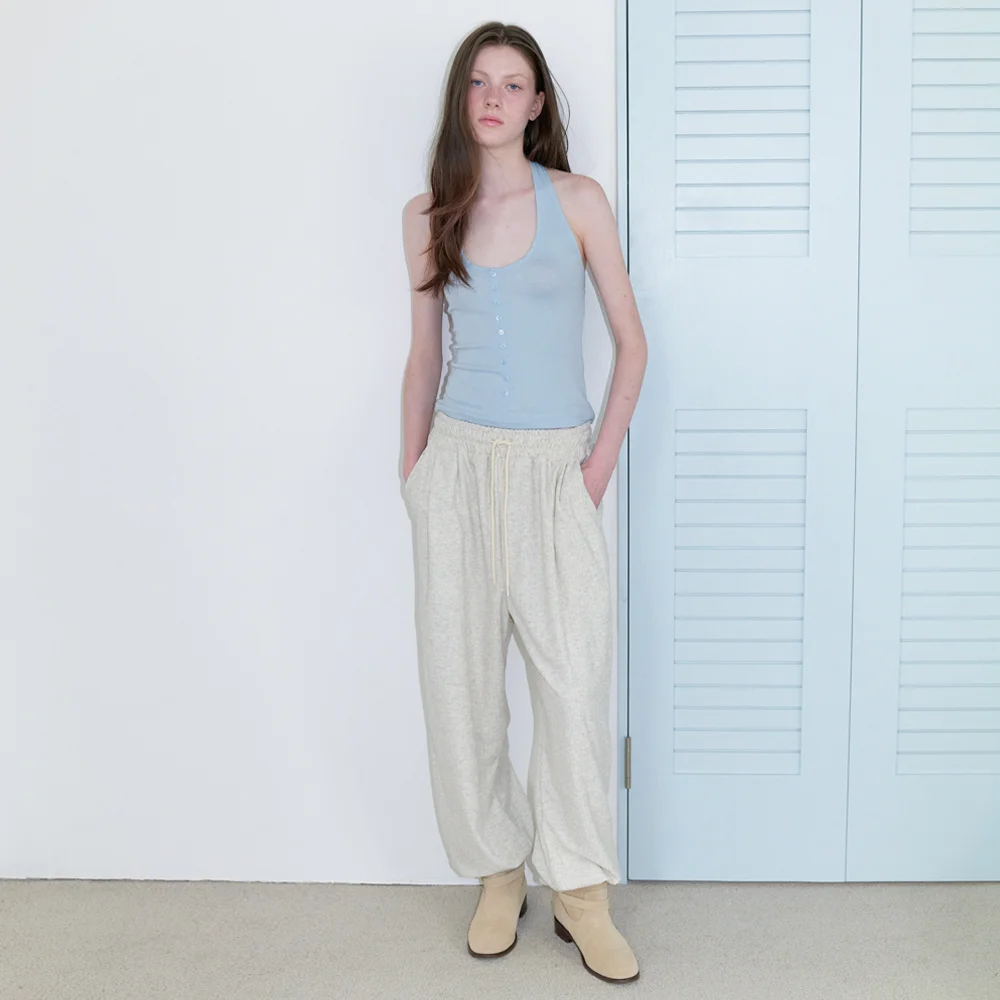 terry joggeer pants - oatmeal