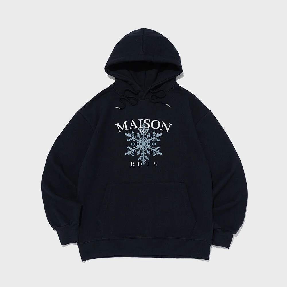 Maison 雪花 花卉 連帽衫 (海軍藍)
