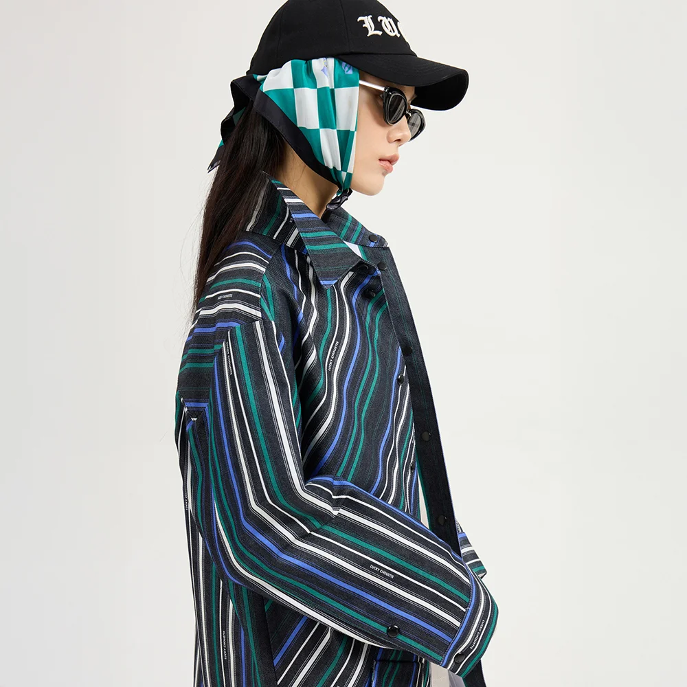 Striped Printed Shirt-type Jumper (multi color)_LFUAS25120XXX